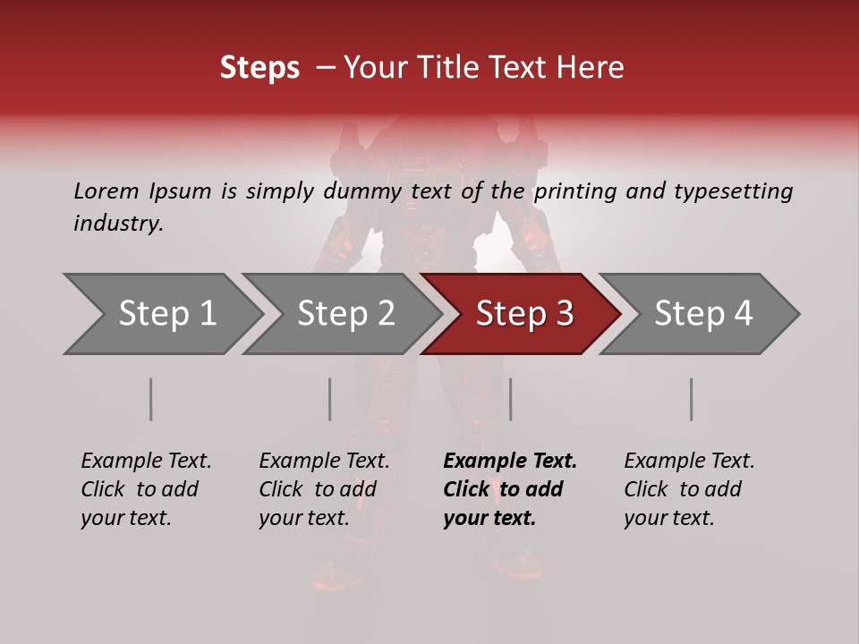 Cyberspace Robot Weapon PowerPoint Template