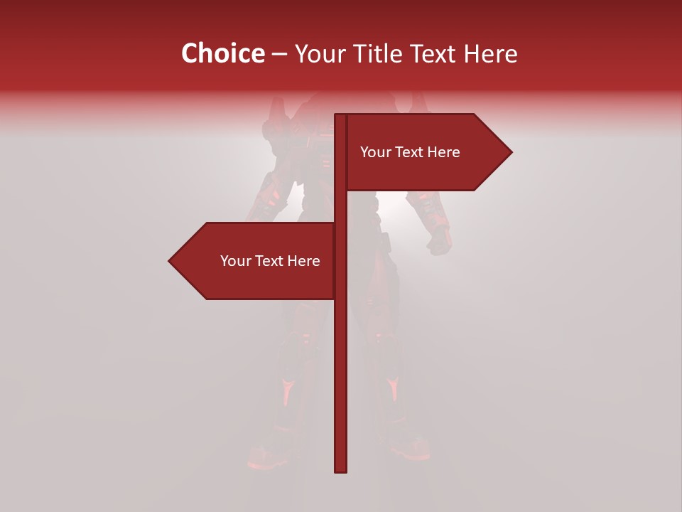 Cyberspace Robot Weapon PowerPoint Template