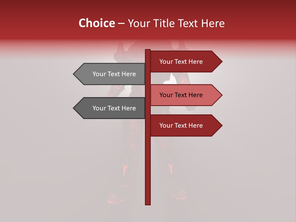 Cyberspace Robot Weapon PowerPoint Template