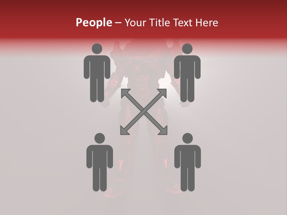 Cyberspace Robot Weapon PowerPoint Template