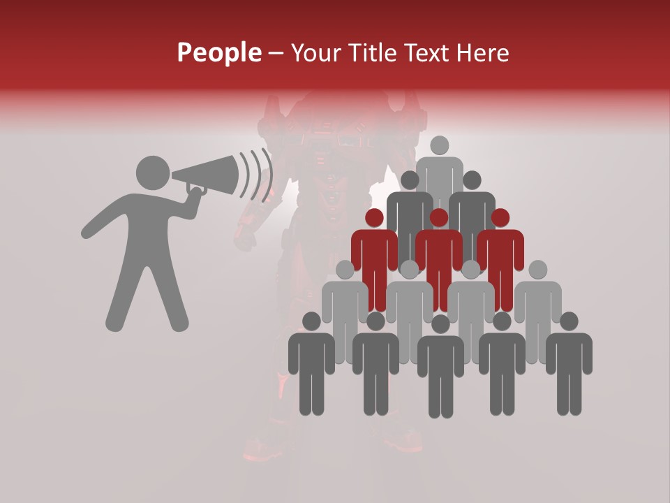 Cyberspace Robot Weapon PowerPoint Template