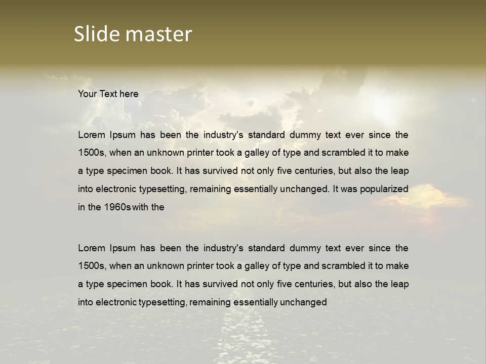 Race Escape Sunlight PowerPoint Template