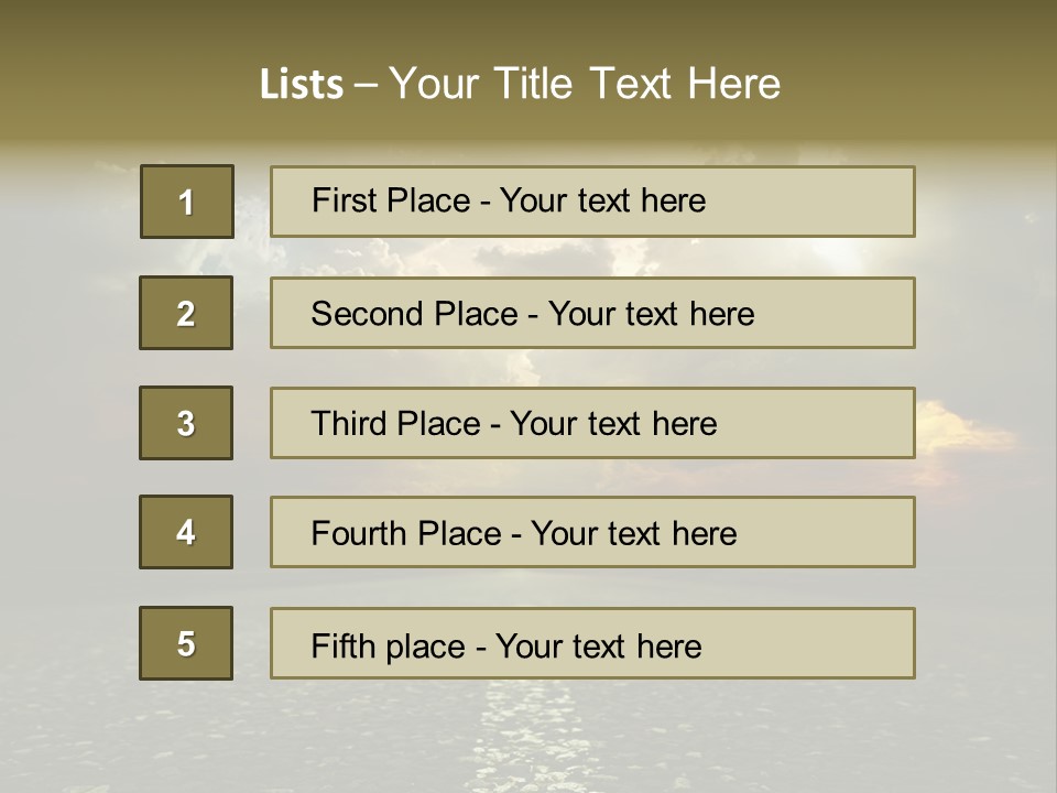Race Escape Sunlight PowerPoint Template