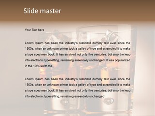 Glass Brown Liquor PowerPoint Template