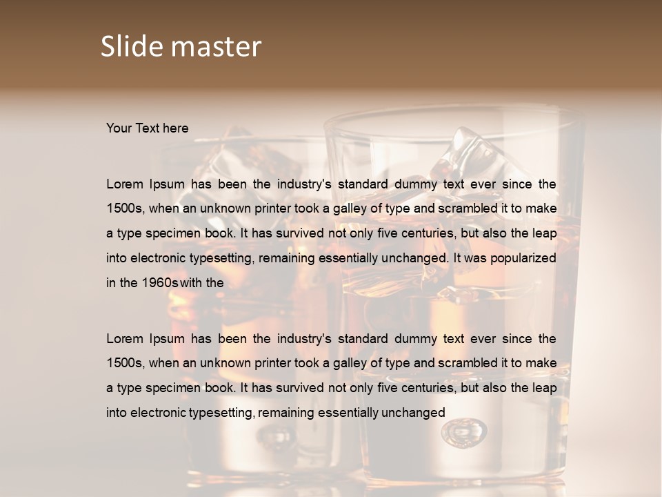 Glass Brown Liquor PowerPoint Template