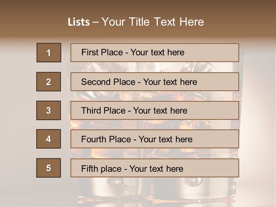 Glass Brown Liquor PowerPoint Template