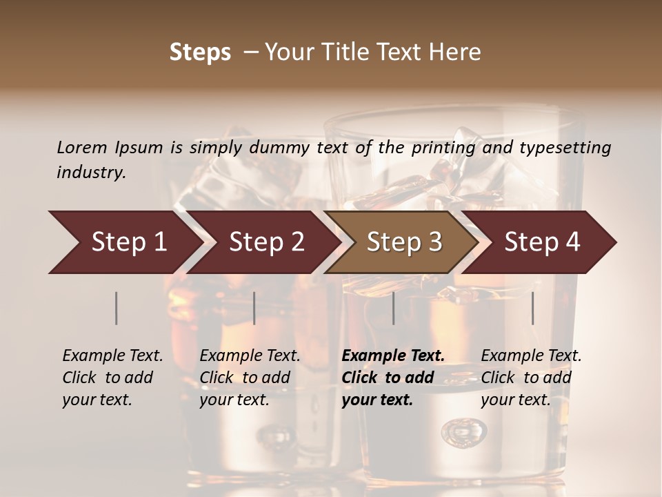 Glass Brown Liquor PowerPoint Template
