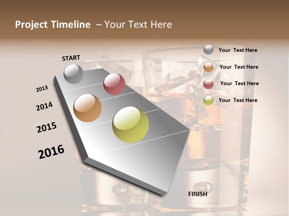 Glass Brown Liquor PowerPoint Template