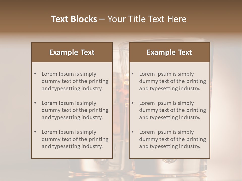 Glass Brown Liquor PowerPoint Template