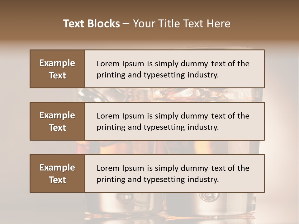 Glass Brown Liquor PowerPoint Template