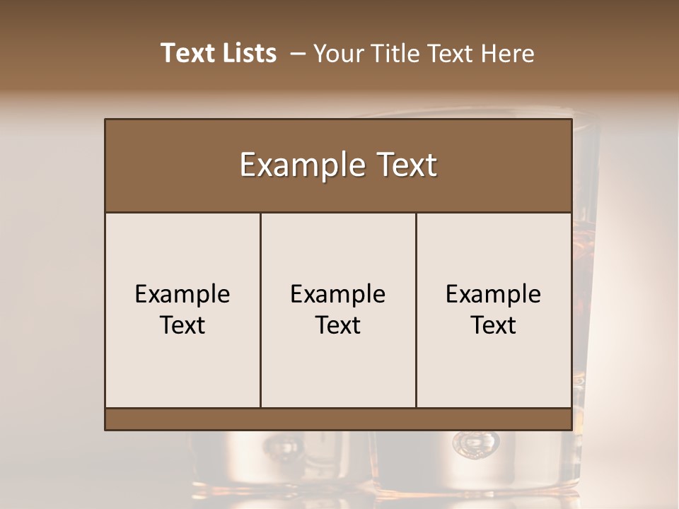 Glass Brown Liquor PowerPoint Template