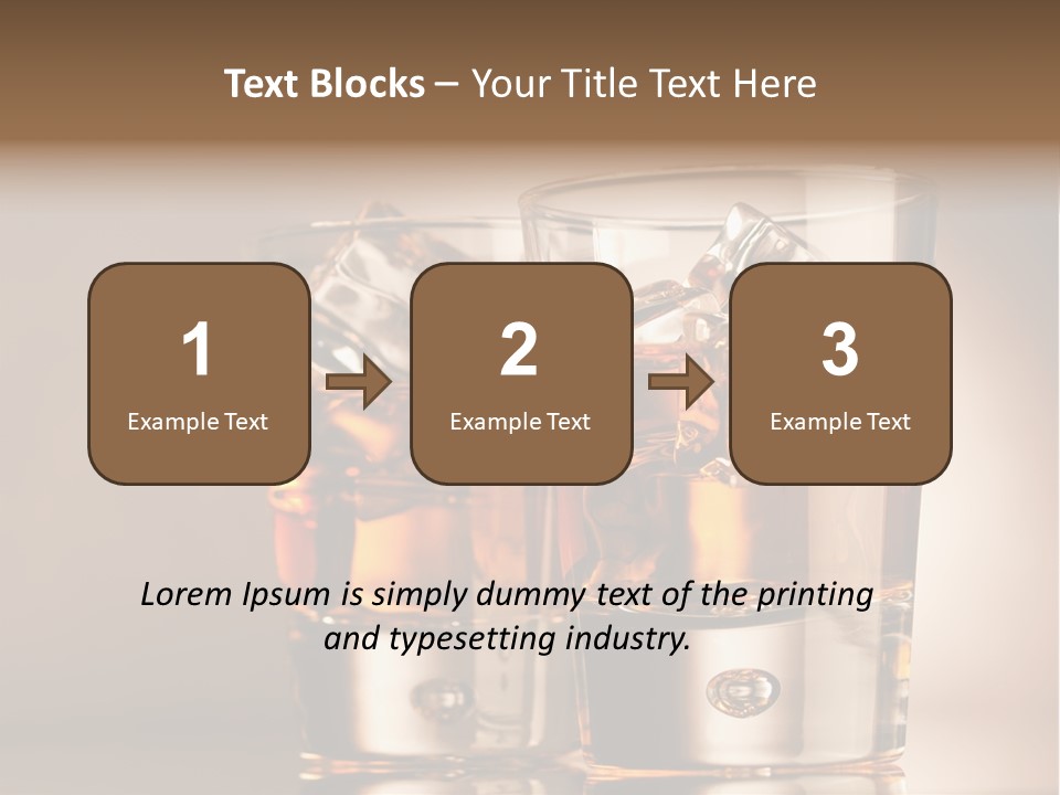 Glass Brown Liquor PowerPoint Template
