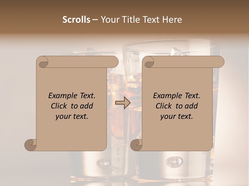 Glass Brown Liquor PowerPoint Template