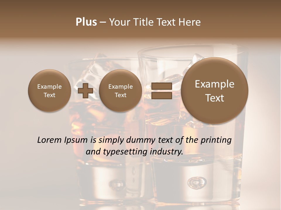 Glass Brown Liquor PowerPoint Template