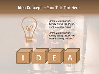 Glass Brown Liquor PowerPoint Template