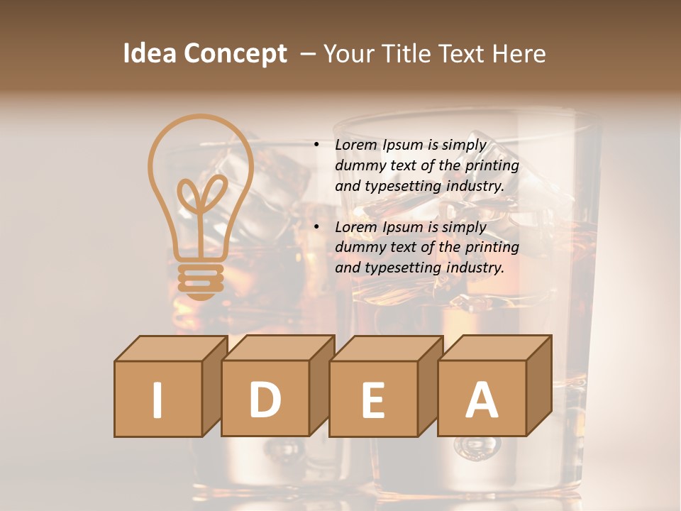 Glass Brown Liquor PowerPoint Template