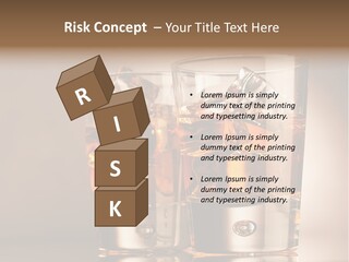 Glass Brown Liquor PowerPoint Template