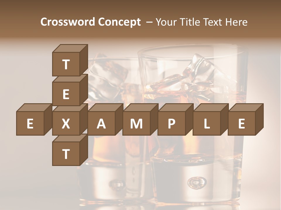 Glass Brown Liquor PowerPoint Template