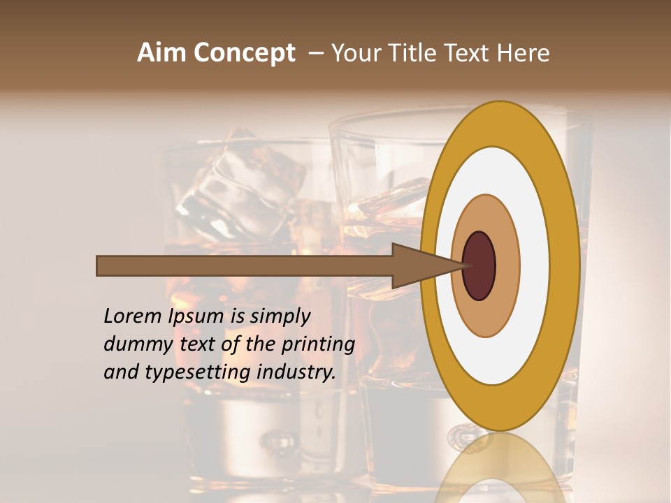 Glass Brown Liquor PowerPoint Template