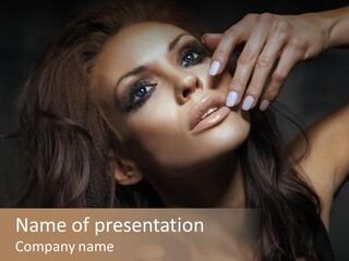 Lady Background Female PowerPoint Template