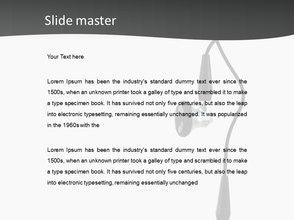 Cord Isolated Mobility PowerPoint Template