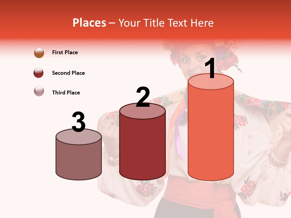 Portrait Brunette Cute PowerPoint Template