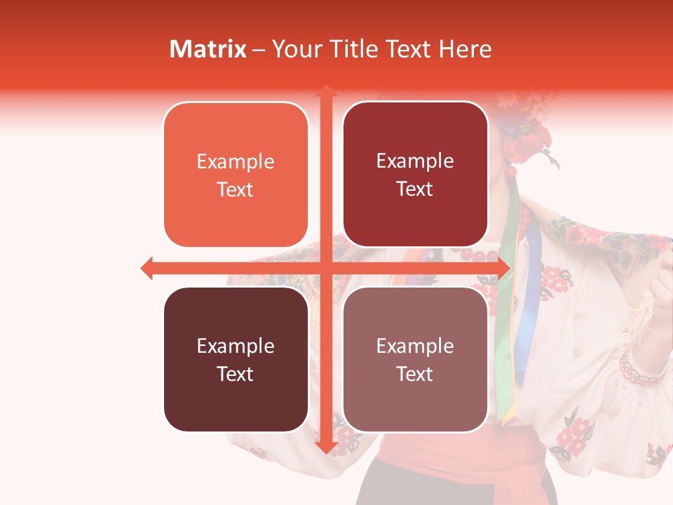 Portrait Brunette Cute PowerPoint Template