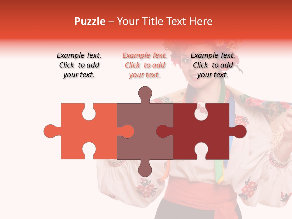 Portrait Brunette Cute PowerPoint Template