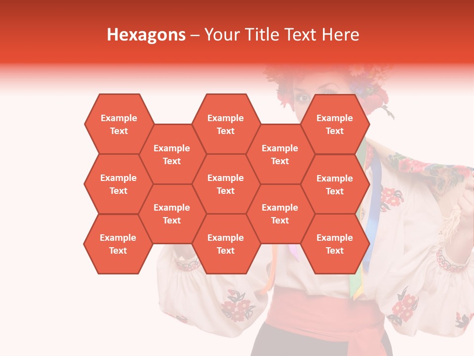 Portrait Brunette Cute PowerPoint Template