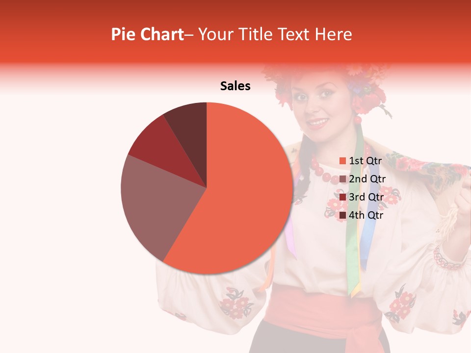 Portrait Brunette Cute PowerPoint Template