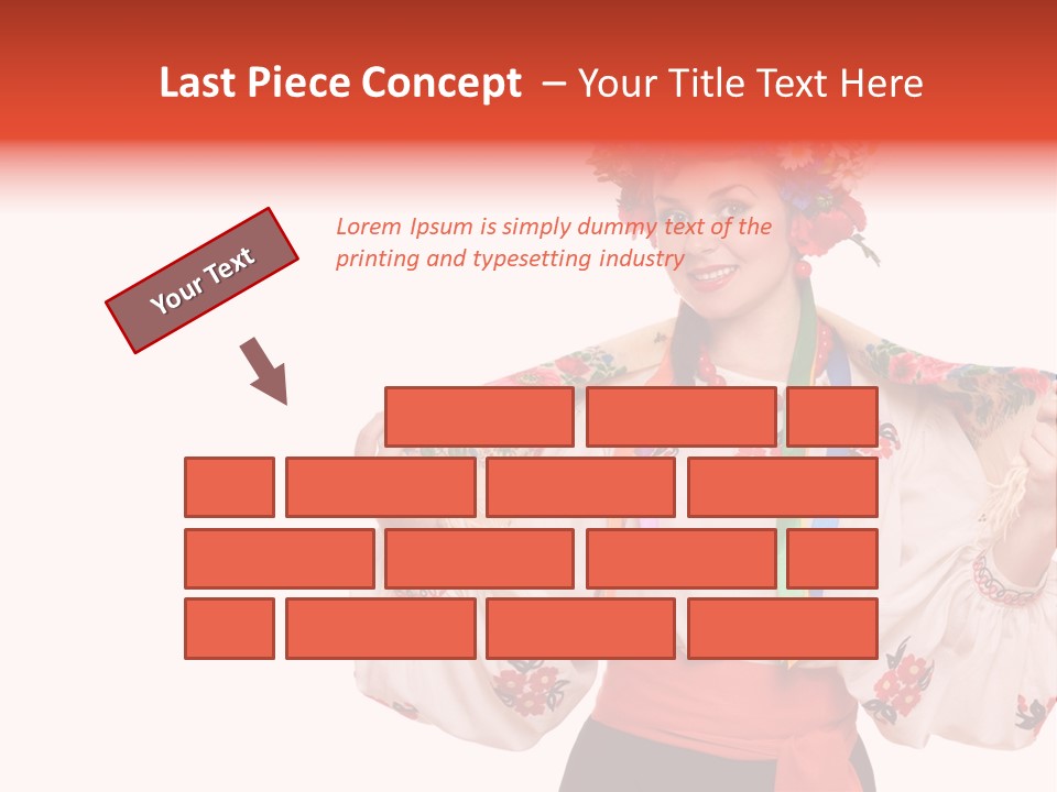 Portrait Brunette Cute PowerPoint Template