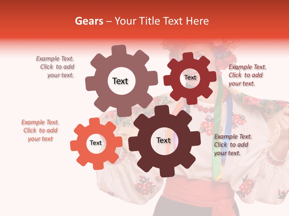 Portrait Brunette Cute PowerPoint Template