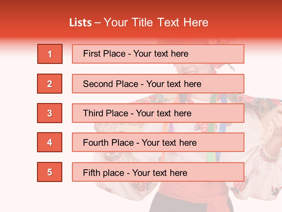 Portrait Brunette Cute PowerPoint Template