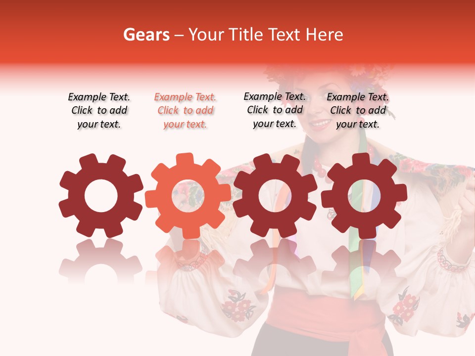 Portrait Brunette Cute PowerPoint Template