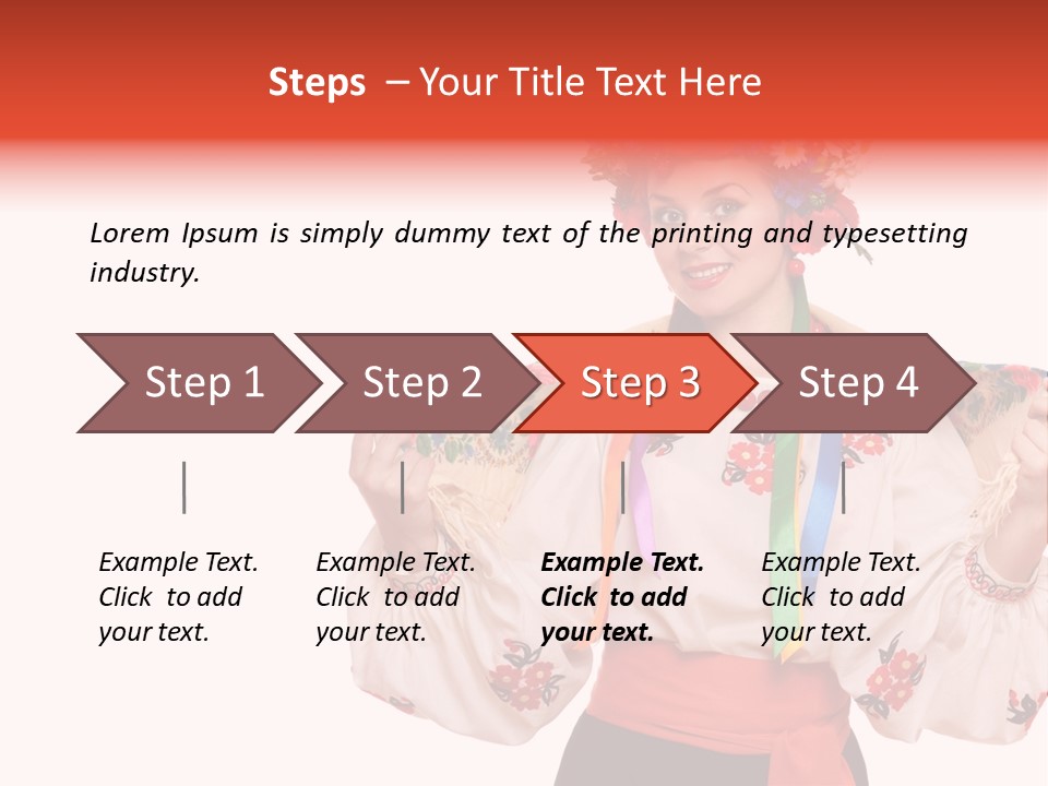 Portrait Brunette Cute PowerPoint Template