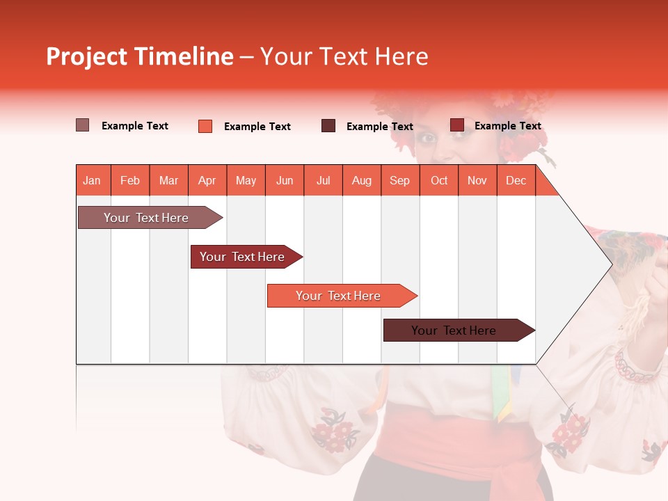 Portrait Brunette Cute PowerPoint Template