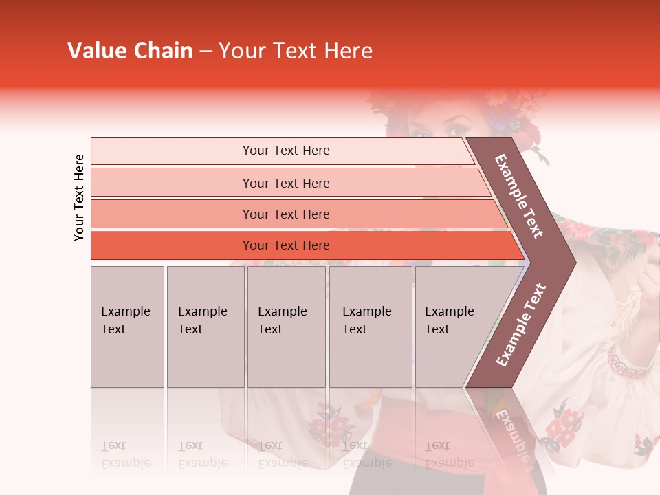 Portrait Brunette Cute PowerPoint Template
