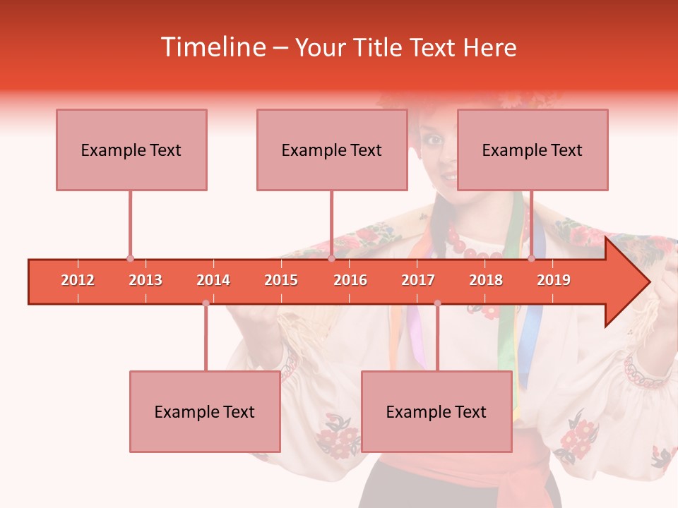 Portrait Brunette Cute PowerPoint Template