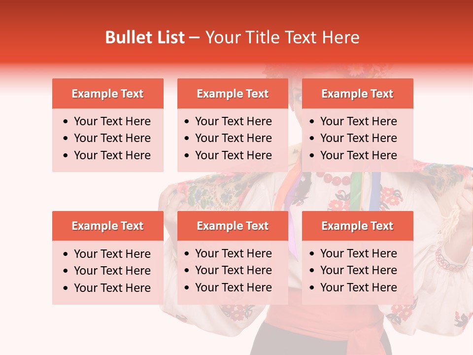 Portrait Brunette Cute PowerPoint Template