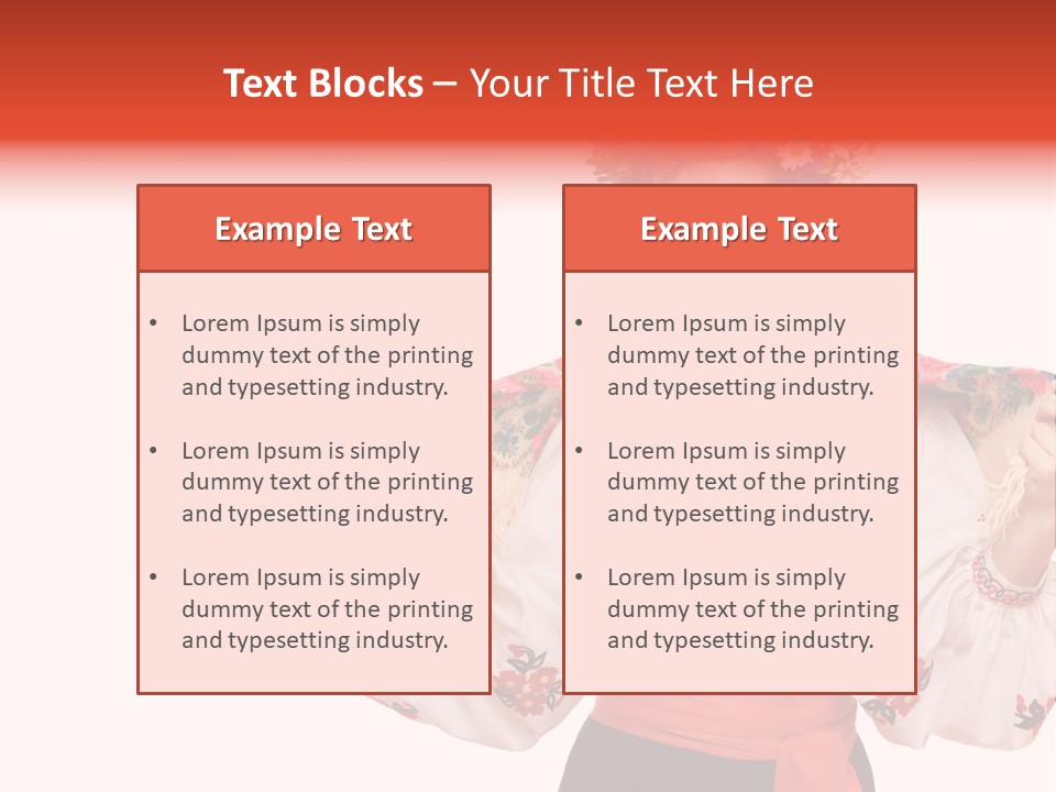 Portrait Brunette Cute PowerPoint Template