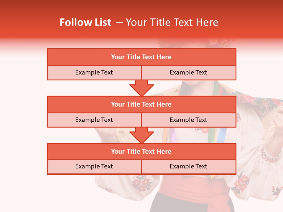 Portrait Brunette Cute PowerPoint Template