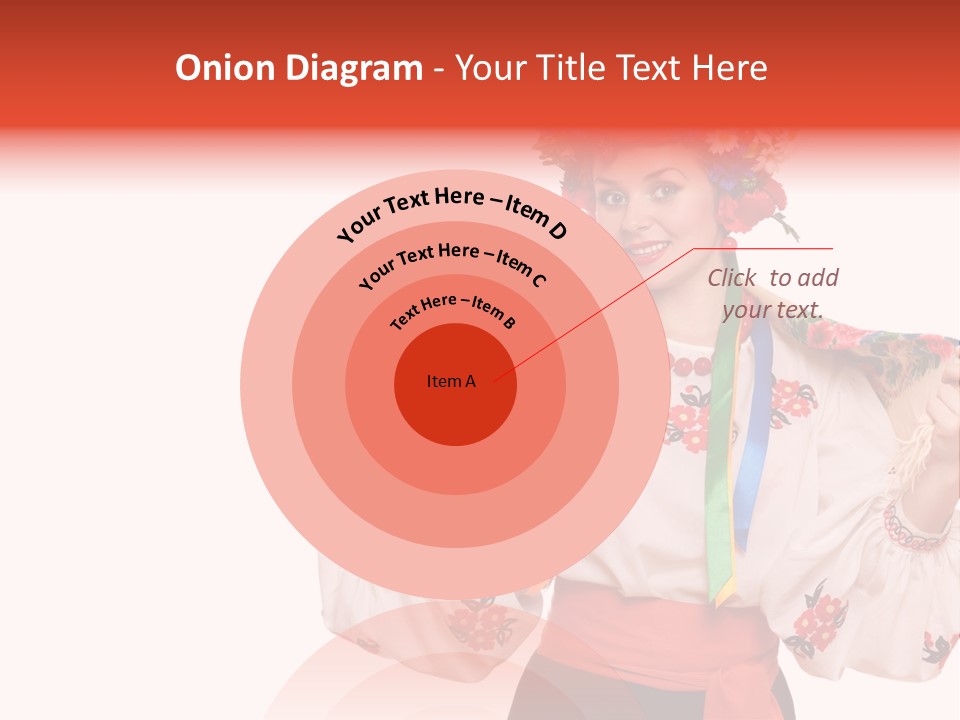 Portrait Brunette Cute PowerPoint Template