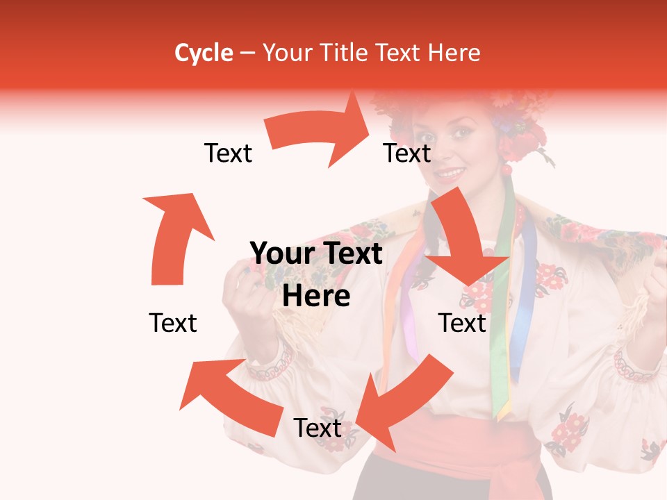 Portrait Brunette Cute PowerPoint Template