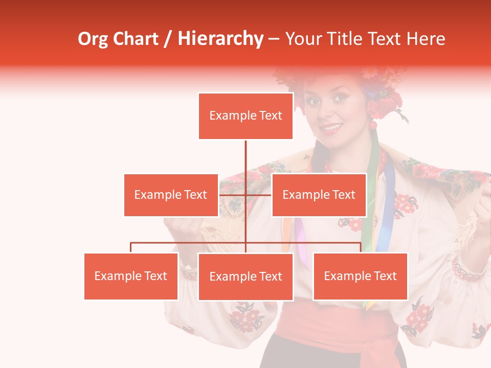 Portrait Brunette Cute PowerPoint Template