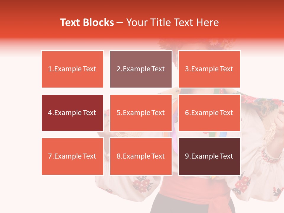 Portrait Brunette Cute PowerPoint Template