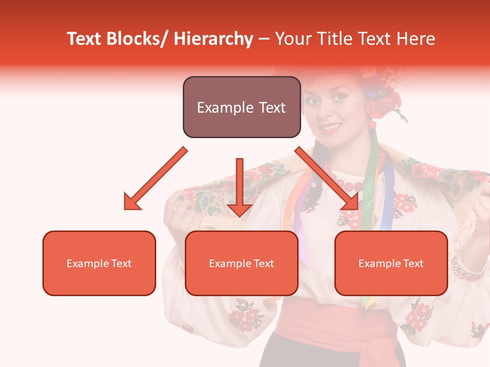 Portrait Brunette Cute PowerPoint Template