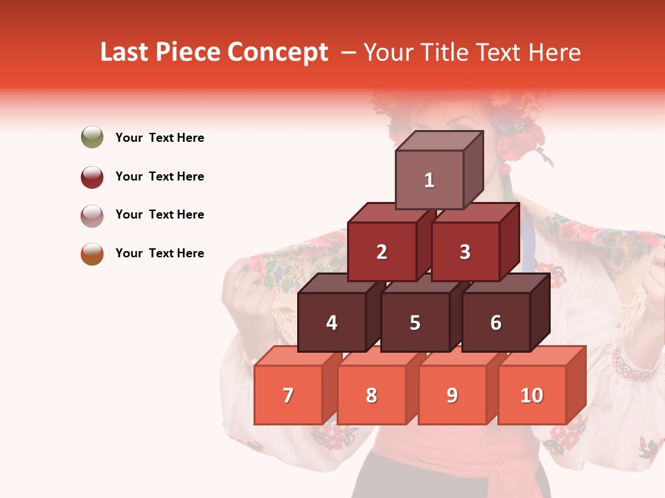 Portrait Brunette Cute PowerPoint Template