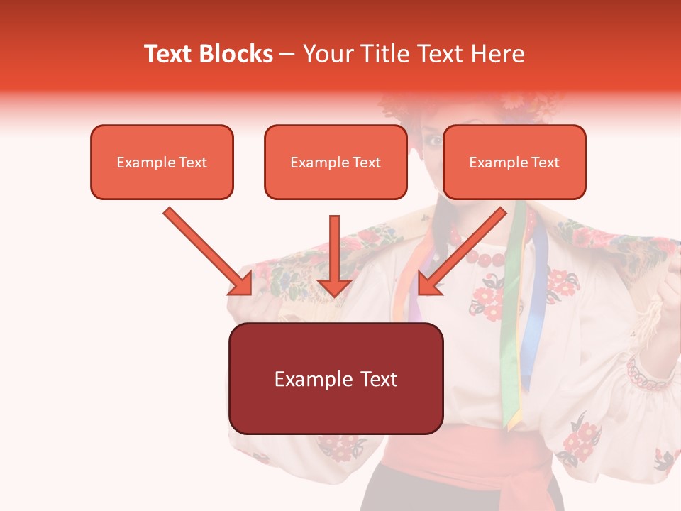 Portrait Brunette Cute PowerPoint Template