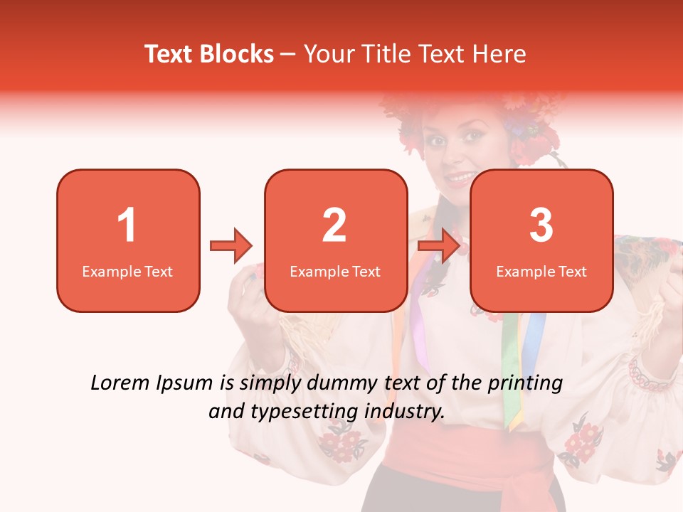 Portrait Brunette Cute PowerPoint Template