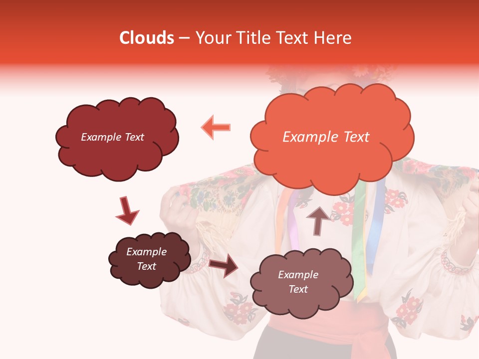 Portrait Brunette Cute PowerPoint Template